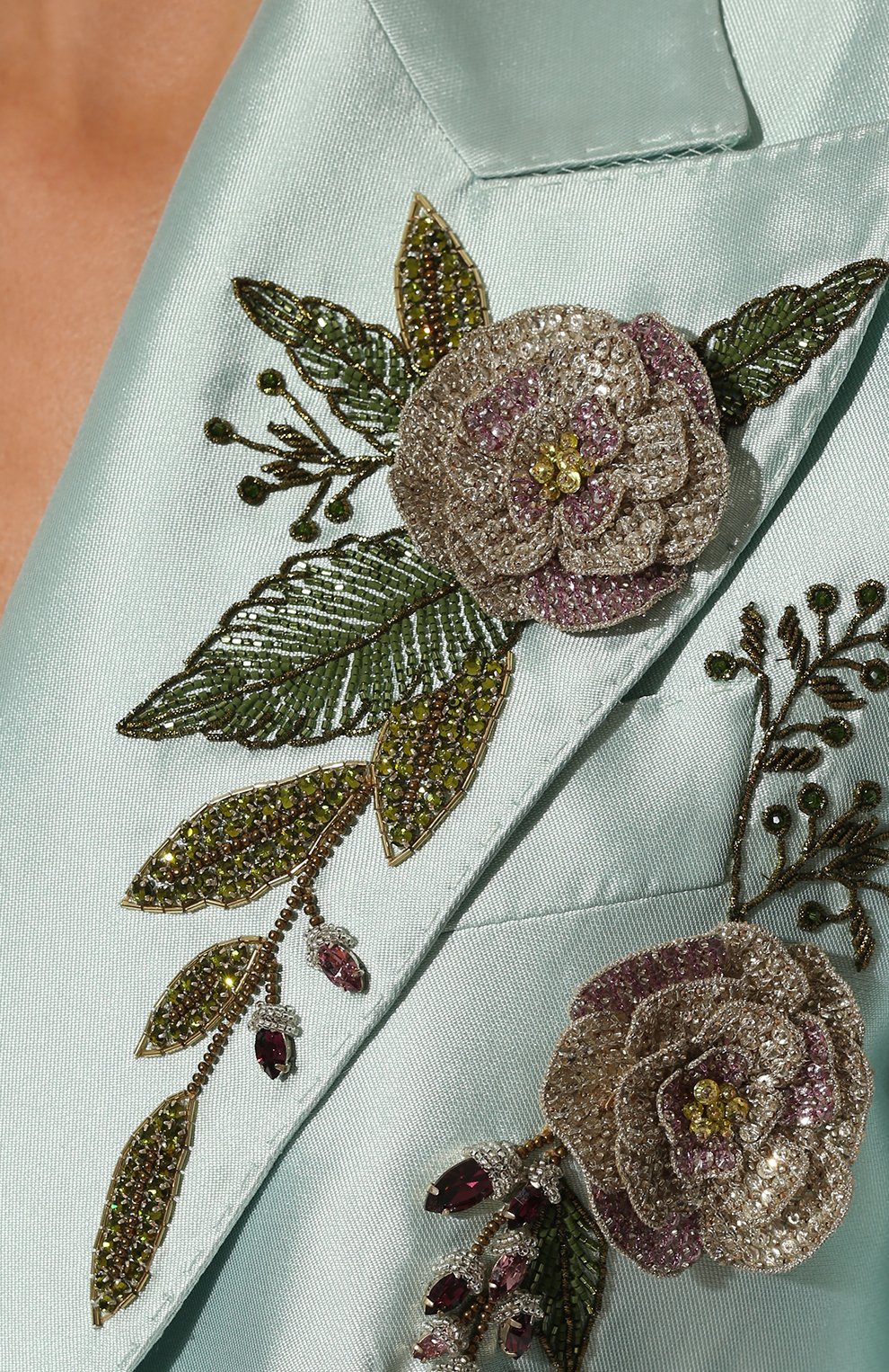 Шелковый жакет DOLCE & GABBANA светло-голубого цвета по цене 3775000 руб., арт. I2075Z/GDAR1, фото 5 Шелковый жакет DOLCE & GABBANA, арт. I2075Z/GDAR1, фото 5