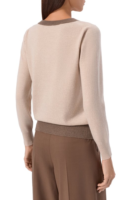 Кашемировый пуловер Kiton D6071102 Бежевый  D6071102 Фото 4