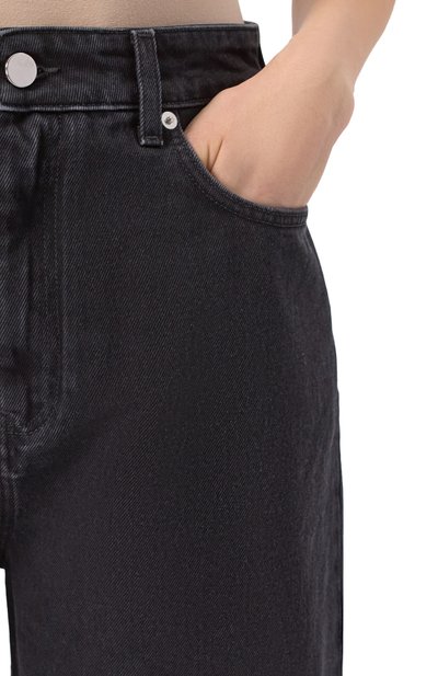 Джинсовые шорты LOULOU DE SAISON темно-серого цвета по цене 26350 руб., арт. ISU, фото 5 Джинсовые шорты LOULOU DE SAISON, арт. ISU, фото 5