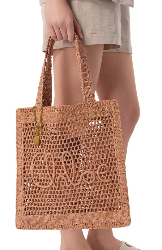 Сумка-шопер Summer Banana Chloé CH25US901P08 Бежевый  CH25US901P08 Фото 2