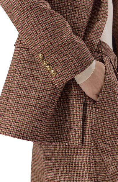 Шерстяной жакет THE KOOPLES коричневого цвета по цене 63100 руб., арт. FVES31013K, фото 5 Шерстяной жакет THE KOOPLES, арт. FVES31013K, фото 5