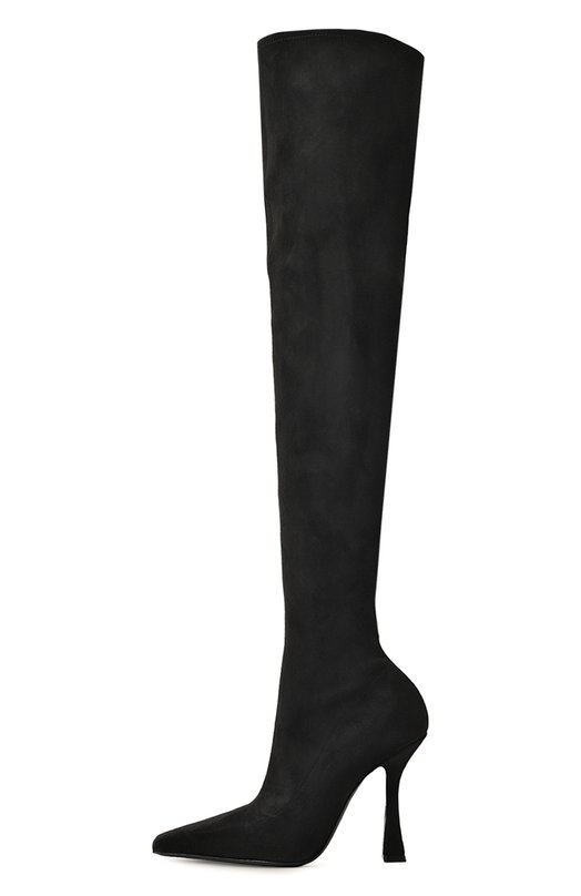 Текстильные ботфорты Casadei 1T044W1001ARCEU9000 Чёрный  1T044W1001ARCEU9000 Фото 4