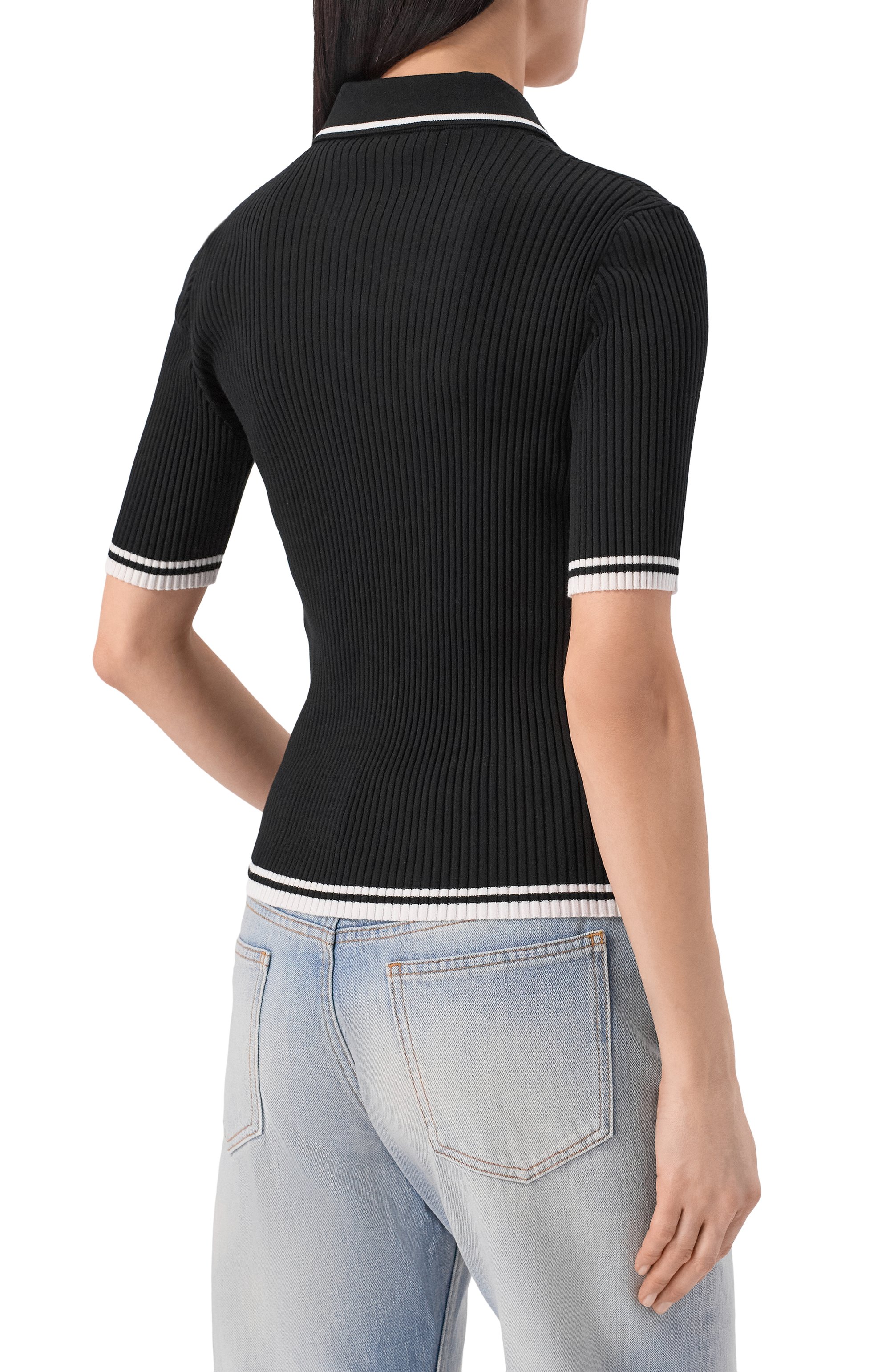 Поло из вискозы OFF-WHITE, арт. 0WHV007S26KNI001, фото 4