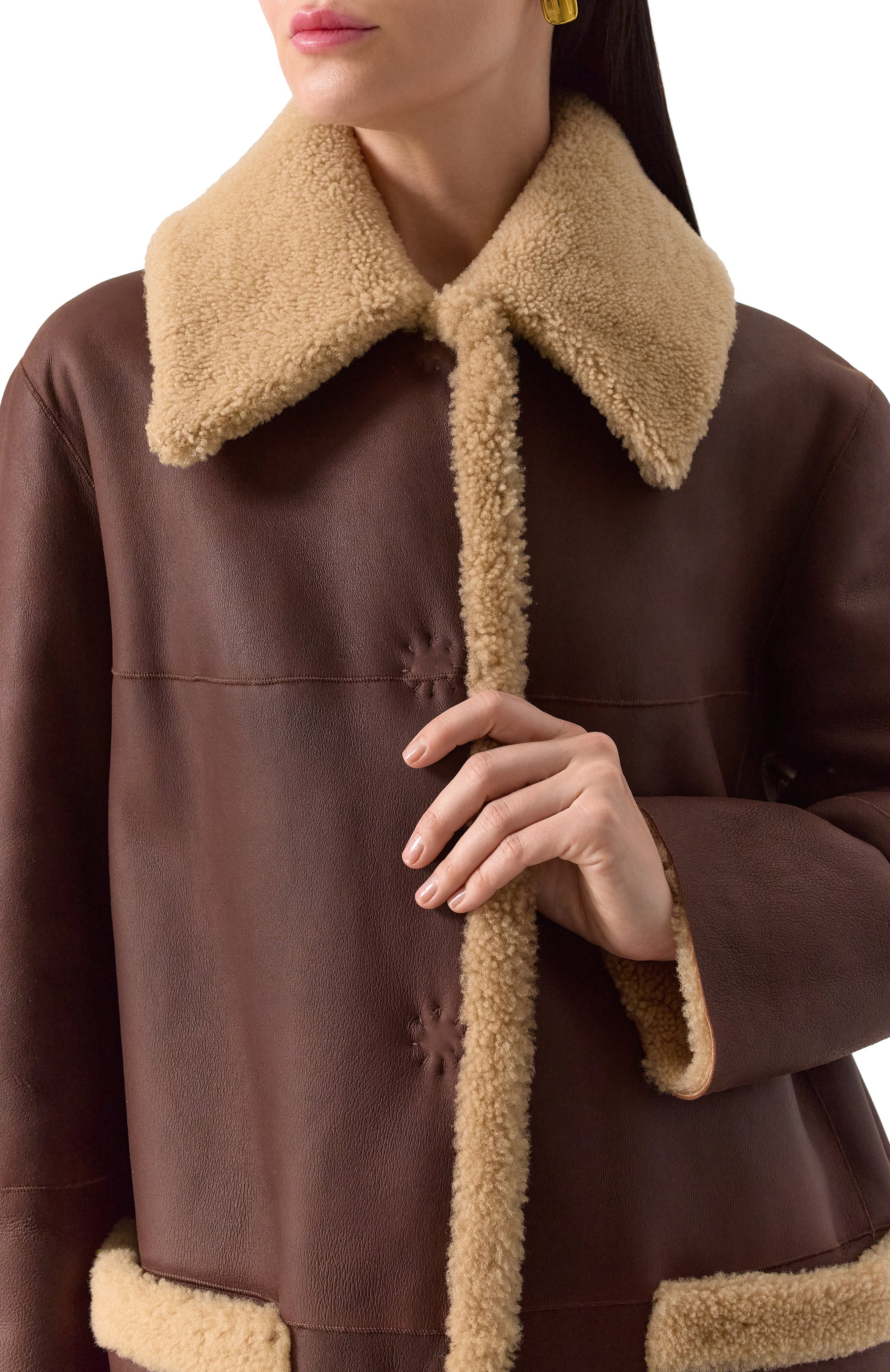 Двусторонняя дубленка из овчины ZEYNEP ARCAY, арт. RS22JK06, фото 5