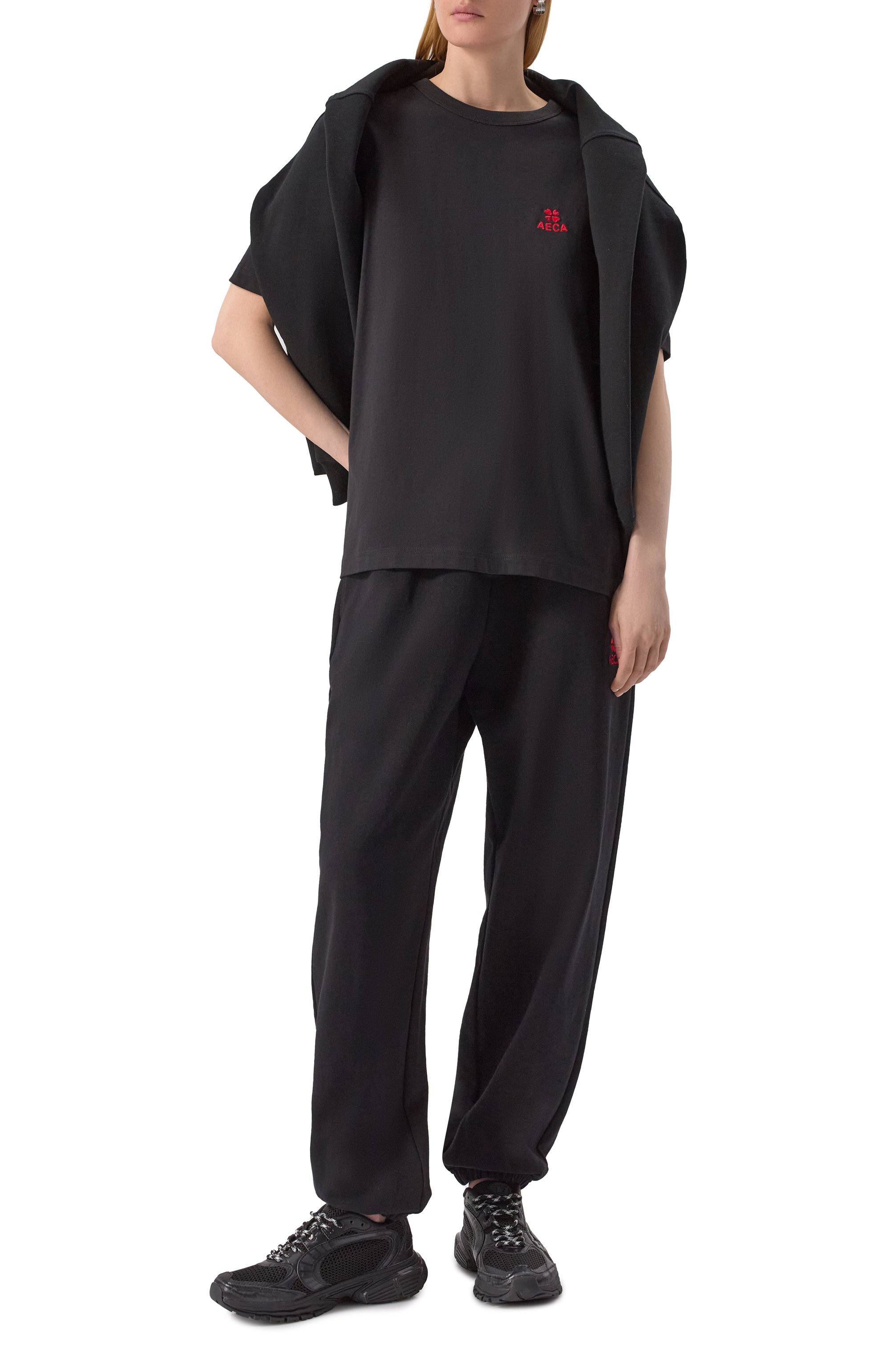 Хлопковая футболка AECA WHITE, арт. AWCMSSBDTTSST010C0.BLACK (XL), фото 2