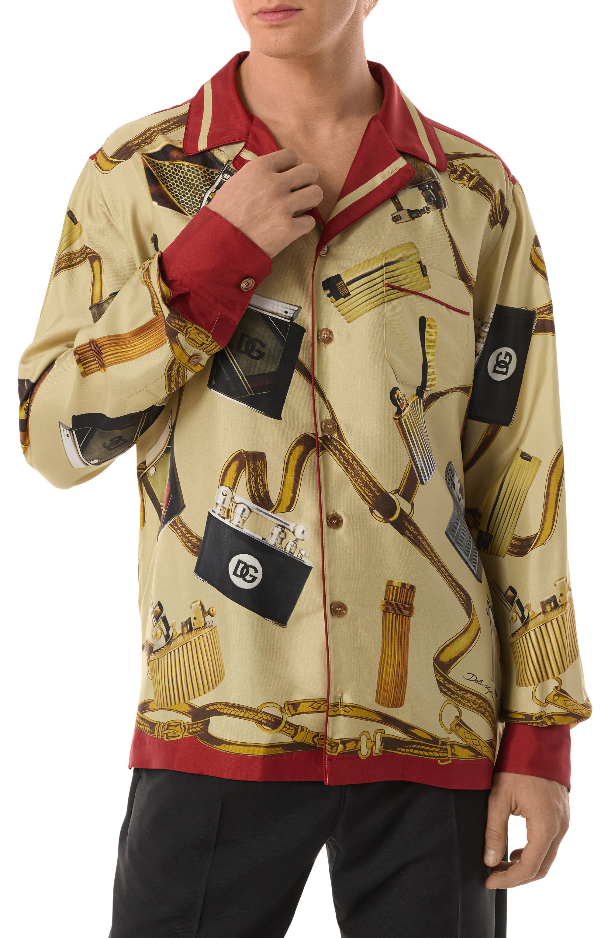 Шелковая рубашка DOLCE & GABBANA, арт. G5IF1T/HI1VN, фото 3