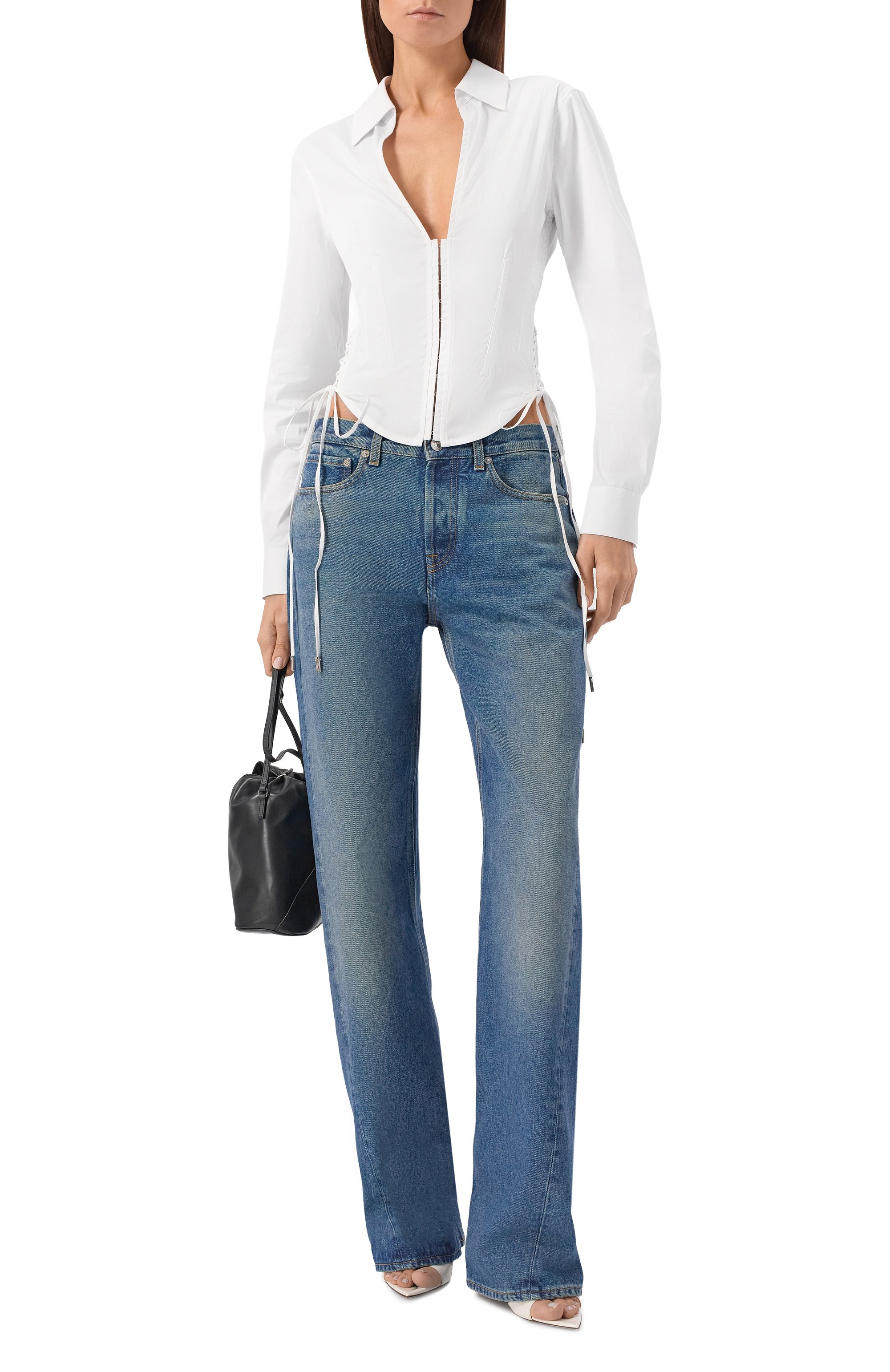 Хлопковая блузка MUGLER, арт. 25F1T007642010, фото 2