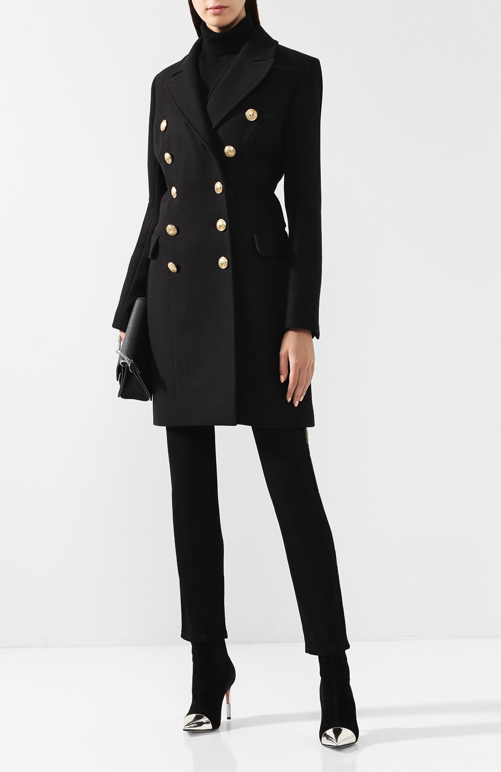 Двубортное пальто из смеси шерсти и кашемира BALMAIN, арт. 142400/W006, фото 2