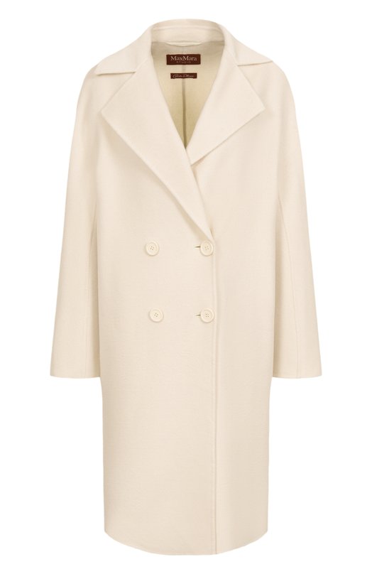 Пальто из шерсти и кашемира Max Mara Studio LICENZA Кремовый LICENZA