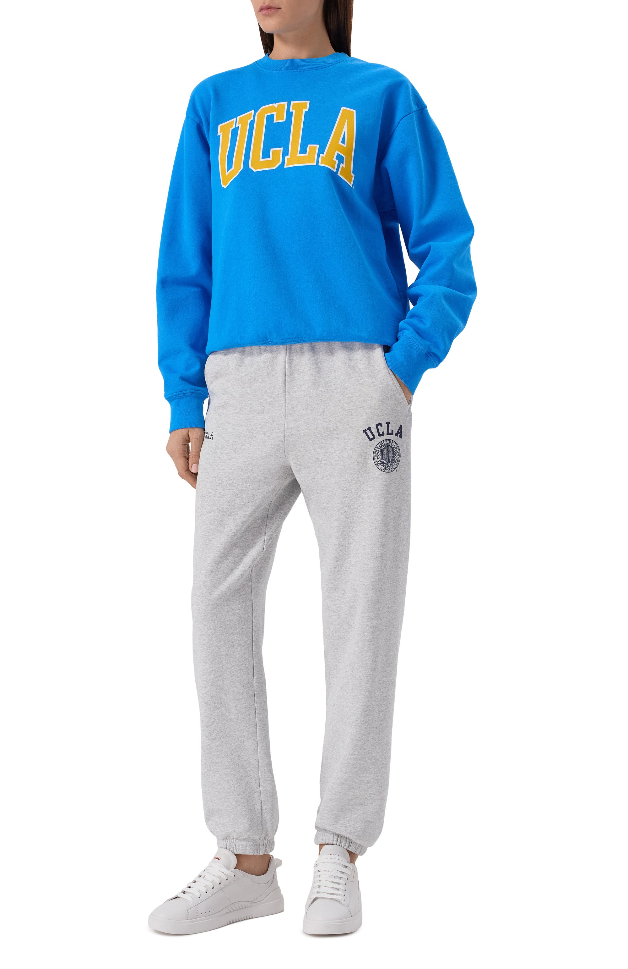 Хлопковые джоггеры sporty & rich x ucla SPORTY AND RICH, арт. PA036615639GY03, фото 6