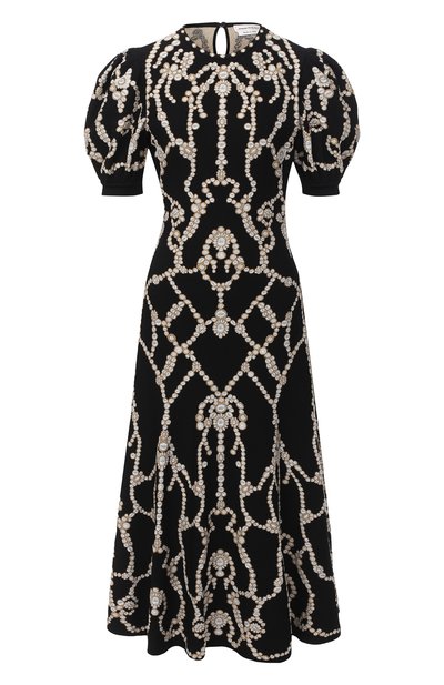 Женское платье из вискозы и шелка ALEXANDER MCQUEEN, арт. 633660/Q1AP2