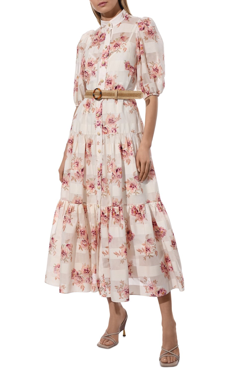Платье из хлопка и шелка ZIMMERMANN, арт. 2379DR0S/PIR0, фото 2