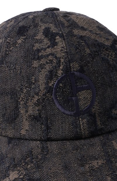 Джинсовая бейсболка GIORGIO ARMANI темно-синего цвета по цене 67550 руб., арт. GW004224/TE23263, фото 3 Джинсовая бейсболка GIORGIO ARMANI, арт. GW004224/TE23263, фото 3