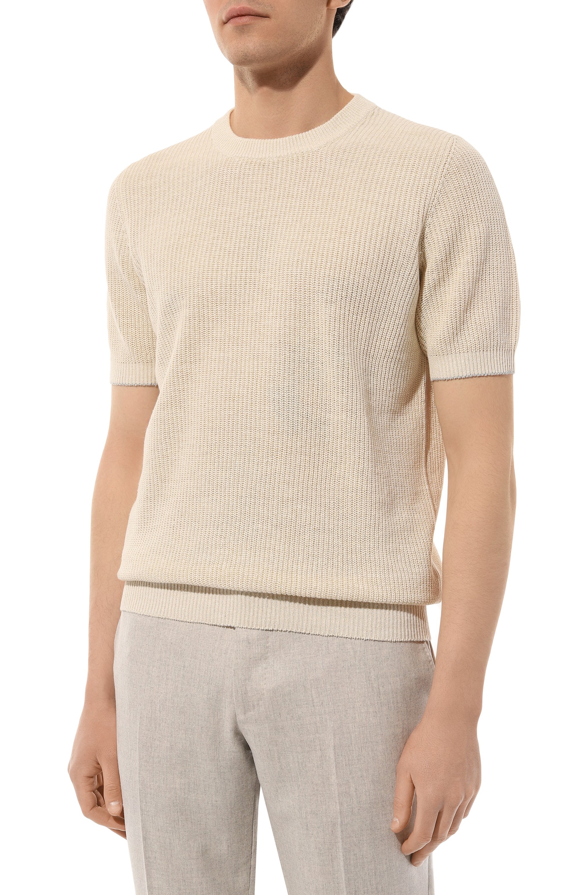 Джемпер изо льна и хлопка BRUNELLO CUCINELLI, арт. M2L70B2257, фото 3