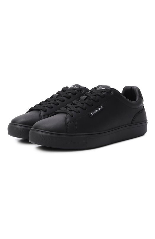Кожаные кеды Trussardi N029S001055N Чёрный N029S001055N