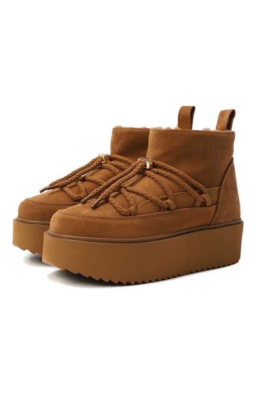 Замшевые полусапоги Classic Low Platform INUIKII 1001.006.0012 Коричневый 1001.006.0012