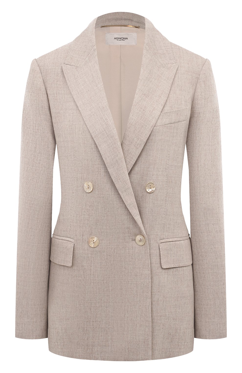 Жакет из шерсти и кашемира AGNONA светло-бежевого цвета по цене 294500 руб., арт. TX0803E/UW035E, фото 1 Жакет из шерсти и кашемира AGNONA, арт. TX0803E/UW035E, фото 1