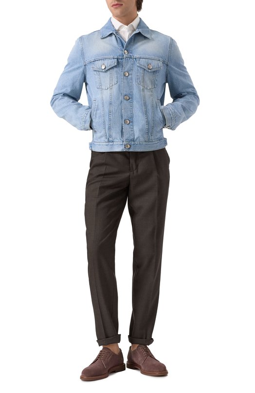 Джинсовая куртка Brunello Cucinelli M241P6909 Голубой  M241P6909 Фото 2