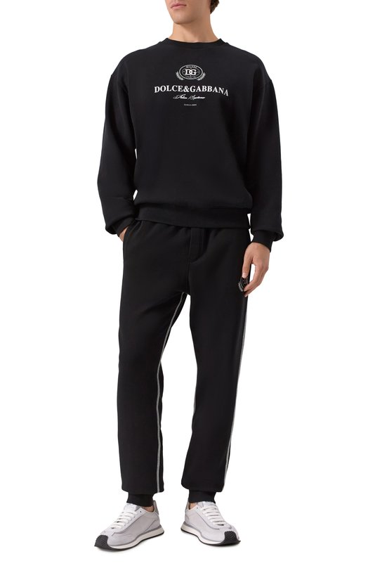 Хлопковый свитшот Dolce & Gabbana G9AHSZ/G7PBF Чёрный  G9AHSZ/G7PBF Фото 2