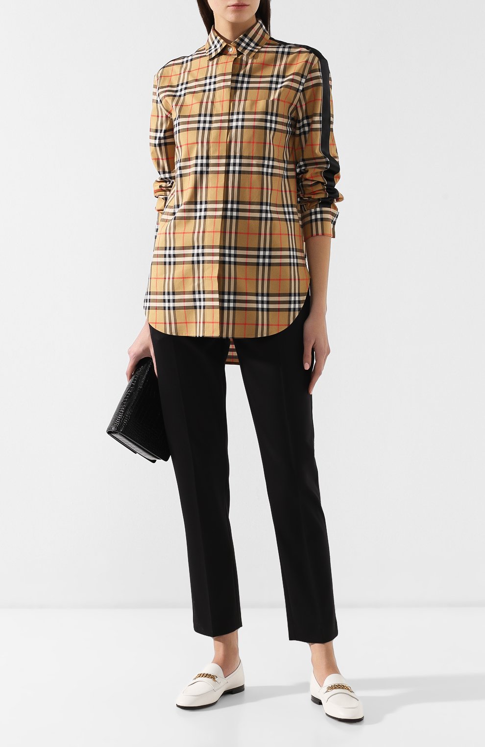 Хлопковая рубашка в клетку BURBERRY, арт. 8003206, фото 2