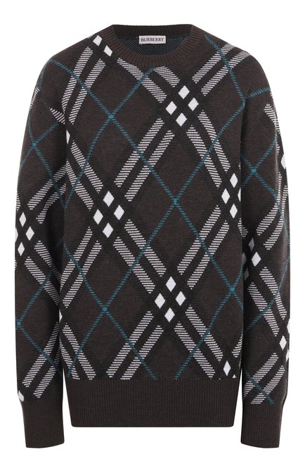 Женский шерстяной пуловер BURBERRY темно-серого цвета по цене 0 руб., арт. 8093488 | Фото 1