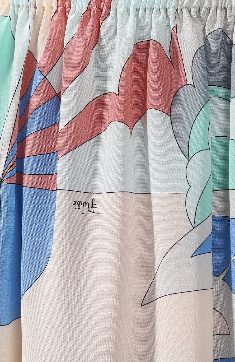 Шелковая юбка EMILIO PUCCI синего цвета по цене 59950 руб., арт. 9ERW60/9E733, фото 5 Шелковая юбка EMILIO PUCCI, арт. 9ERW60/9E733, фото 5