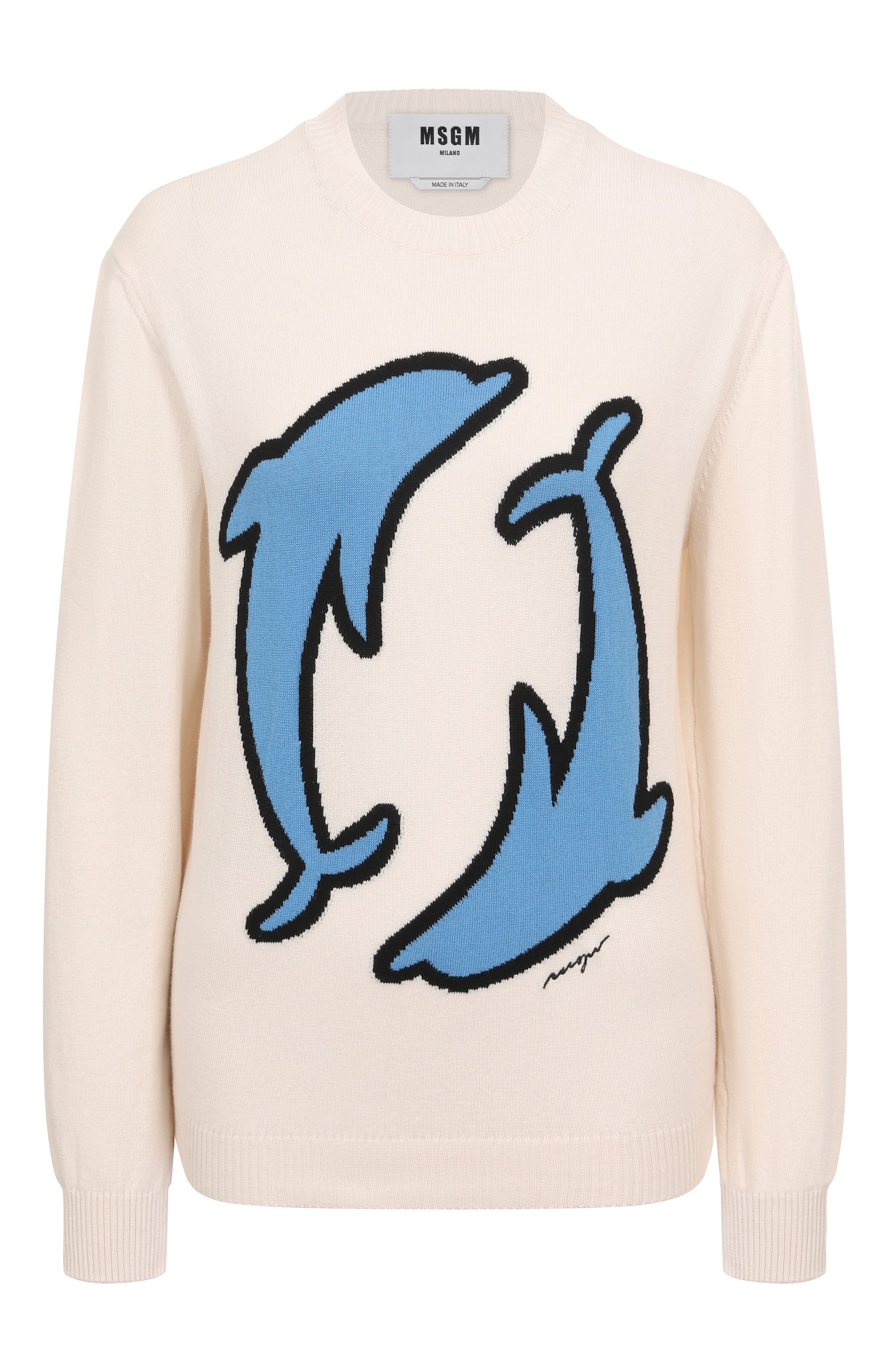 Хлопковый пуловер MSGM, арт. 3841MDM213/257282, фото 1