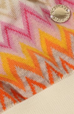 Детского шерстяная шапка MISSONI разноцветного цвета, арт. MV0A37/W0028 | Фото 3 (Материал сплава: Проставлено; Нос: Не проставлено; Материал: Текстиль, Шерсть)