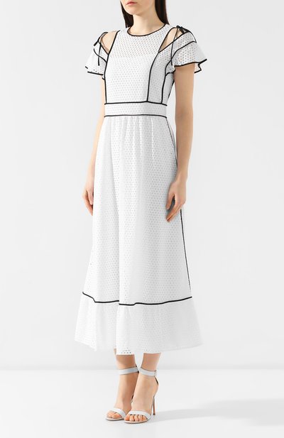 Платье с контрастной отделкой REDVALENTINO, арт. RR0VAC45/PHJ, фото 3