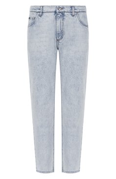 Мужские джинсы loose DOLCE & GABBANA голубого цвета, арт. GYJDAD/G8MU1 | Фото 1 (Длина (брюки, джинсы): Стандартные; Материал внешний: Хлопок, Деним; Кросс-КТ: Деним; Силуэт М (брюки): Прямые; Детали: Делаве; Стили: Повседневный)