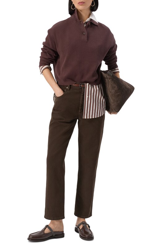 Джинсы Brunello Cucinelli MPH81P5847 Коричневый  MPH81P5847 Фото 2