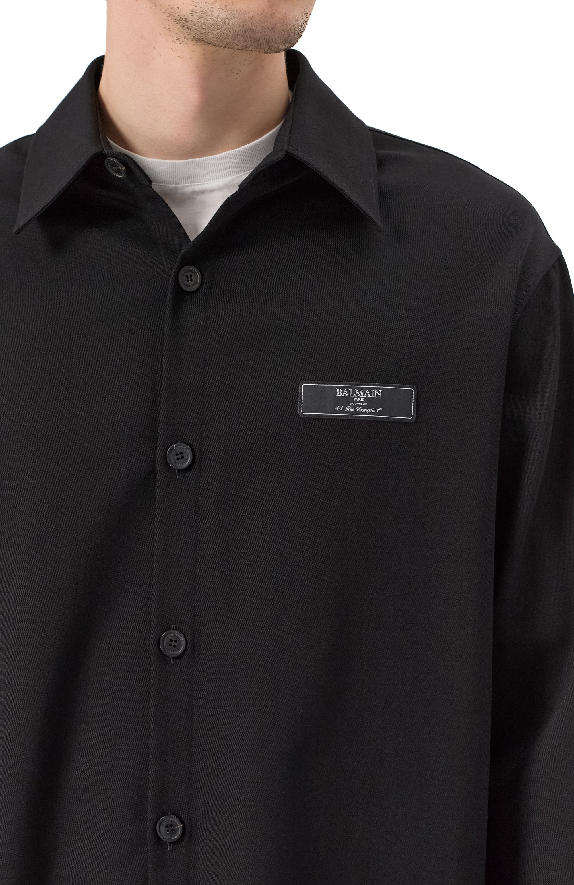 Шерстяная куртка-рубашка BALMAIN, арт. DH0HS391/WB01, фото 5