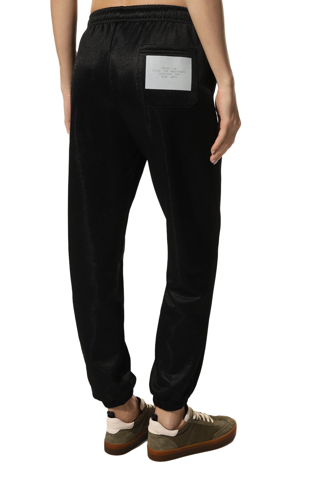 Хлопковые джоггеры SEVEN LAB, арт. PMJ shine black, фото 4