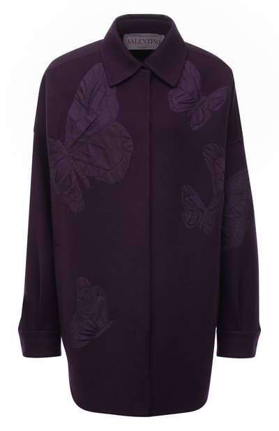 Куртка из шерсти и кашемира VALENTINO фиолетового цвета по цене 475000 руб., арт. XB3CIAR96JA, фото 1 Куртка из шерсти и кашемира VALENTINO, арт. XB3CIAR96JA, фото 1