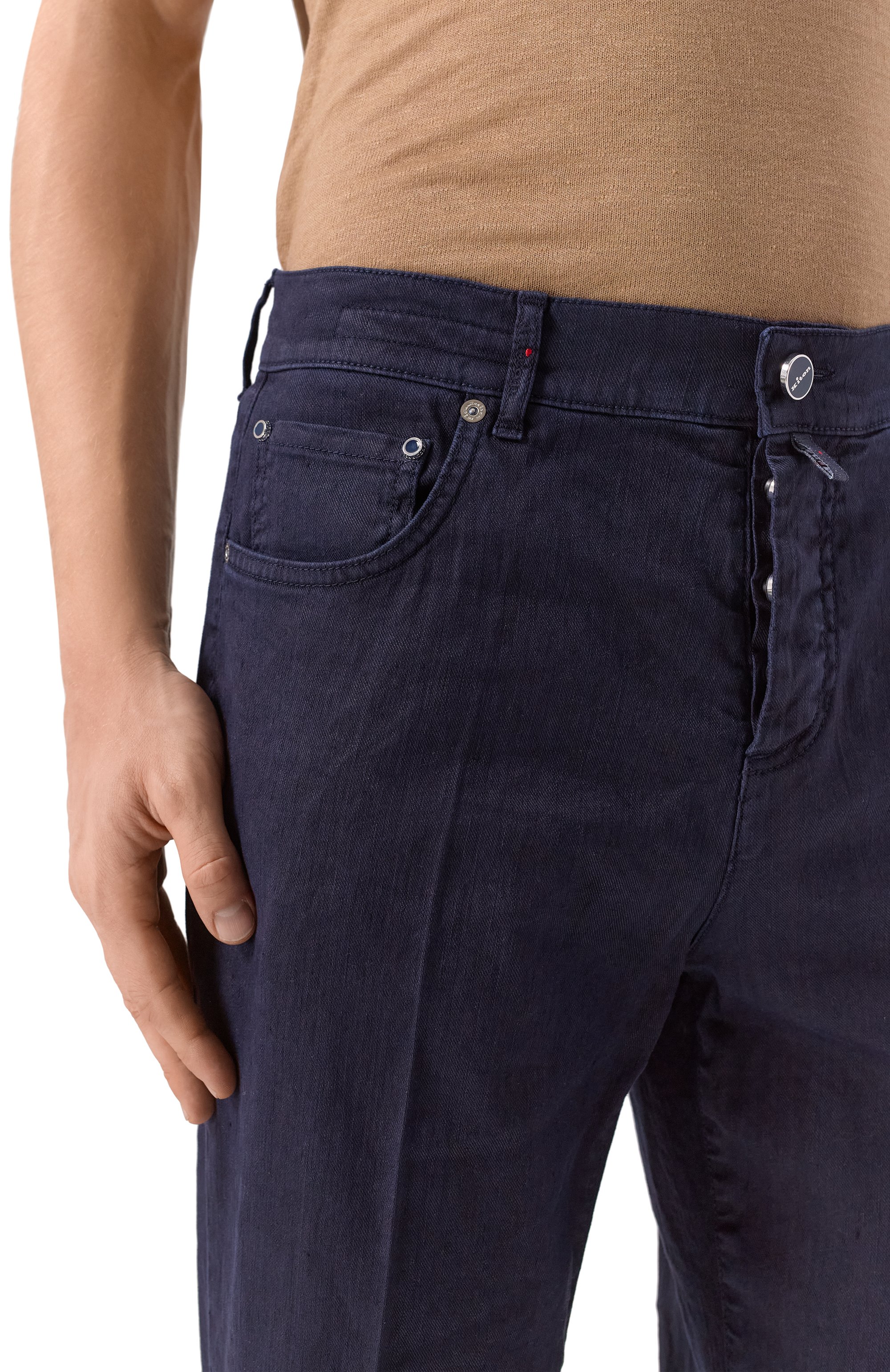 Брюки из хлопка и льна KITON, арт. UPR005LK0603F19, фото 5