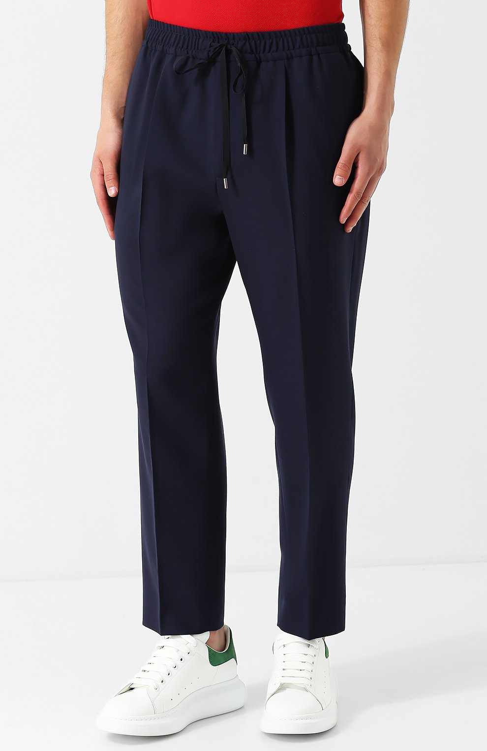 Шерстяные укороченные брюки с поясом на резинке GUCCI, арт. 472975/Z505F, фото 3