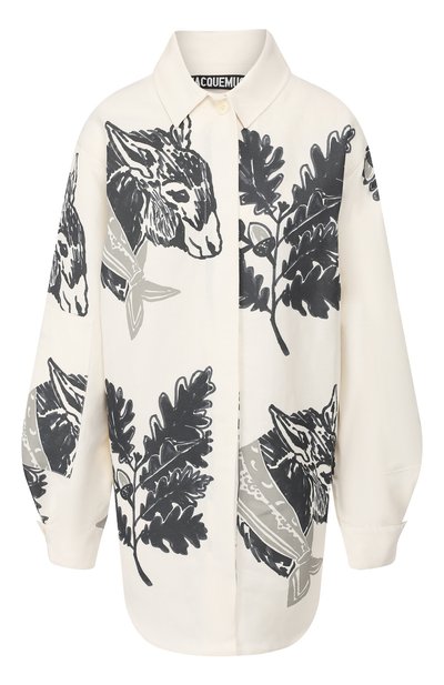 Женская рубашка из смеси хлопка и вискозы JACQUEMUS, арт. 193SH06/37153