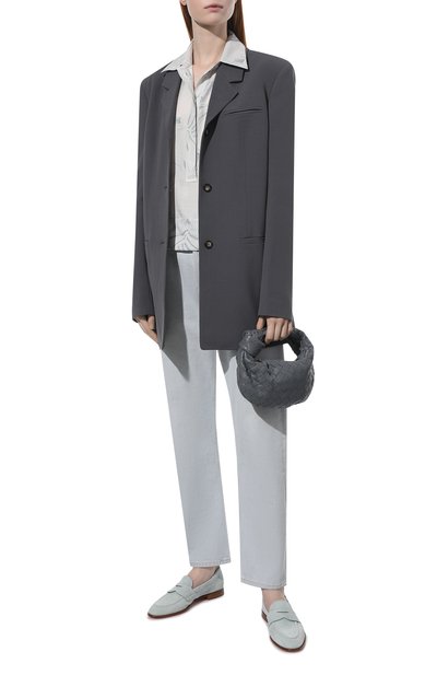 Замшевые лоферы SANTONI голубого цвета по цене 69950 руб., арт. WUSF59962HAFSLH0Z25, фото 2 Замшевые лоферы SANTONI, арт. WUSF59962HAFSLH0Z25, фото 2