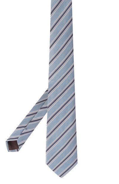 Галстук из шелка и льна CANALI, арт. 18/HJ04572, фото 3