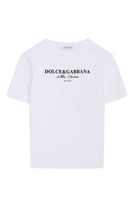 Хлопковая футболка DOLCE & GABBANA, арт. L4JTHU/G7PBN/8-12+