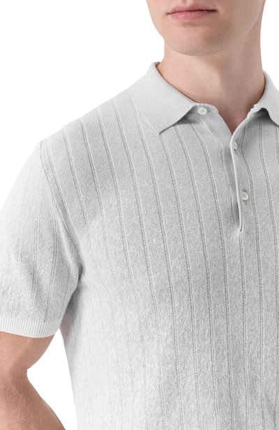 Поло из хлопка и шелка CORNELIANI, арт. 27M551/2725100, фото 5