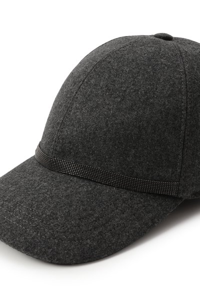 Бейсболка из шерсти и кашемира BRUNELLO CUCINELLI, арт. MCAP90128, фото 4