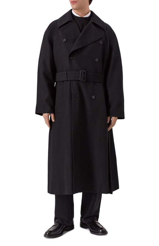 Шерстяное пальто Saint Laurent 848512/Y5J40 Чёрный  848512/Y5J40 Фото 3