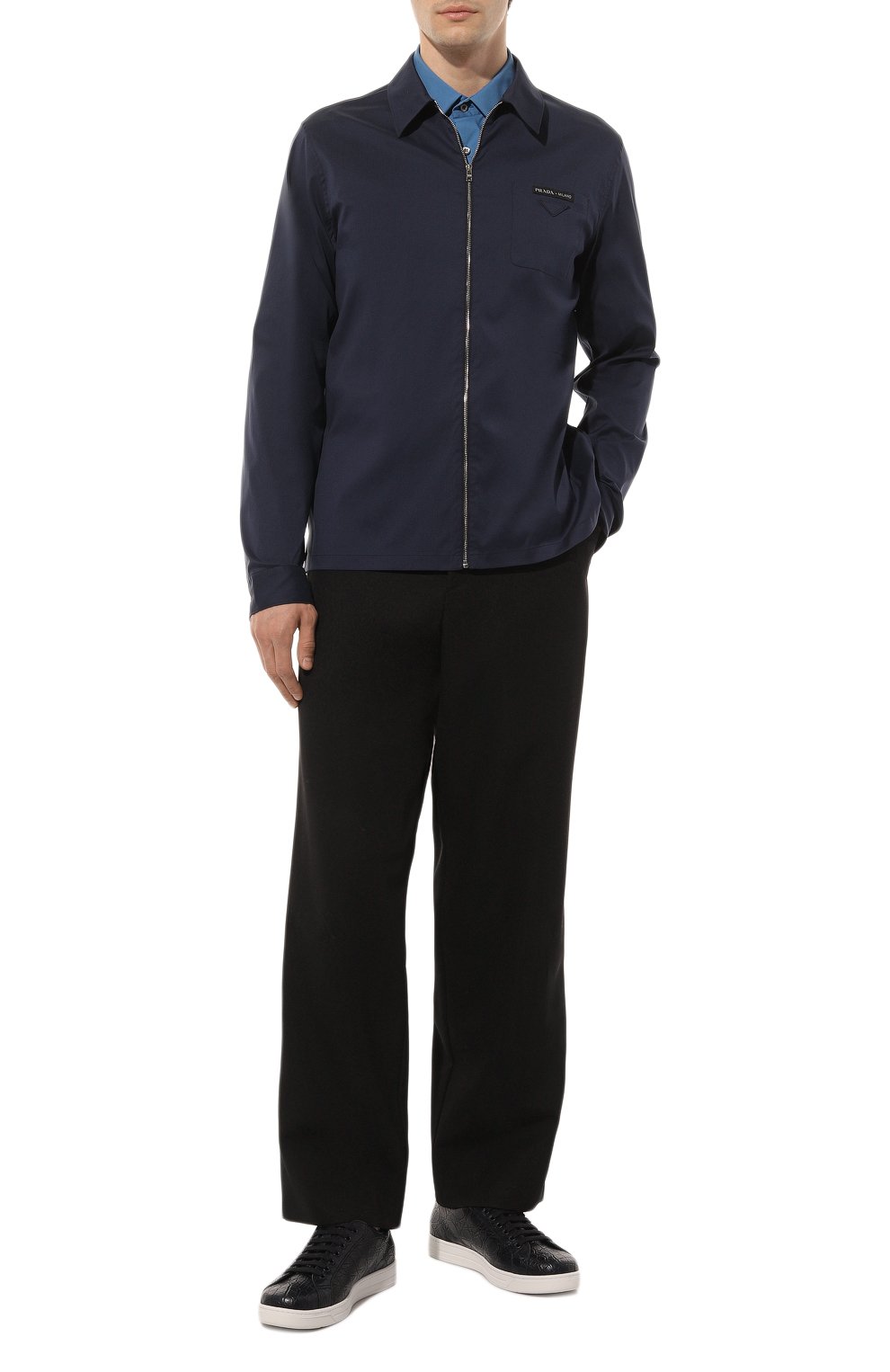 Хлопковая рубашка PRADA, арт. UCN330-F62-F0GX3-211, фото 2