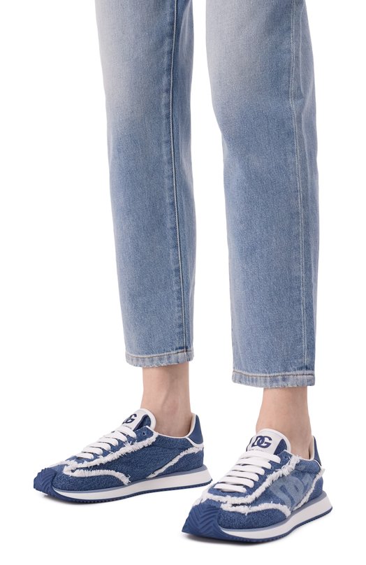 Текстильные кроссовки DG Cushion Dolce & Gabbana CK2288/A6D44 Синий  CK2288/A6D44 Фото 3