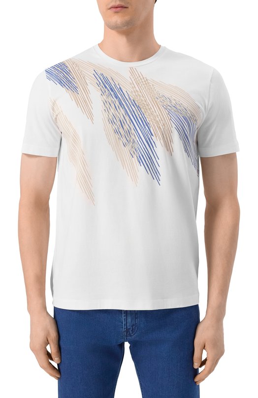 Хлопковая футболка Corneliani 25G589-2525065 Белый  25G589-2525065 Фото 3