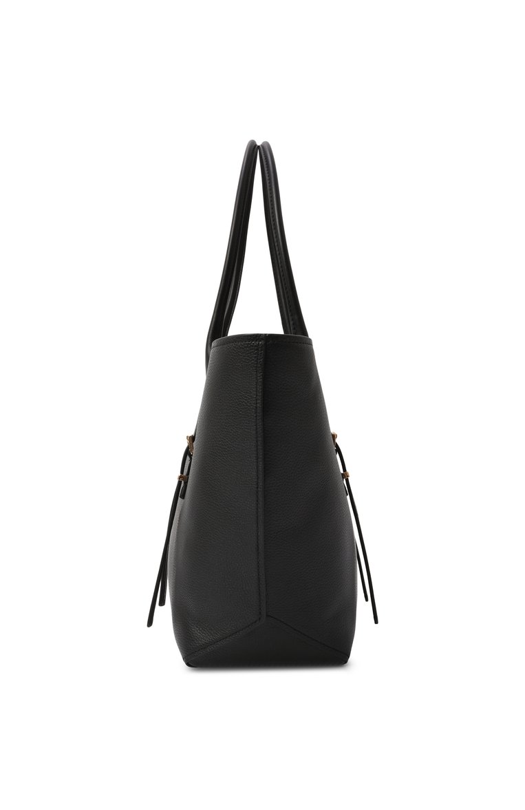 Женская сумка-тоут moore MICHAEL MICHAEL KORS черного цвета, арт. 30R5G90T7L | Фото 4 (Материал сплава: Проставлено; Драгоценные камни: Проставлено; Размер: medium; Материал: Натуральная кожа)