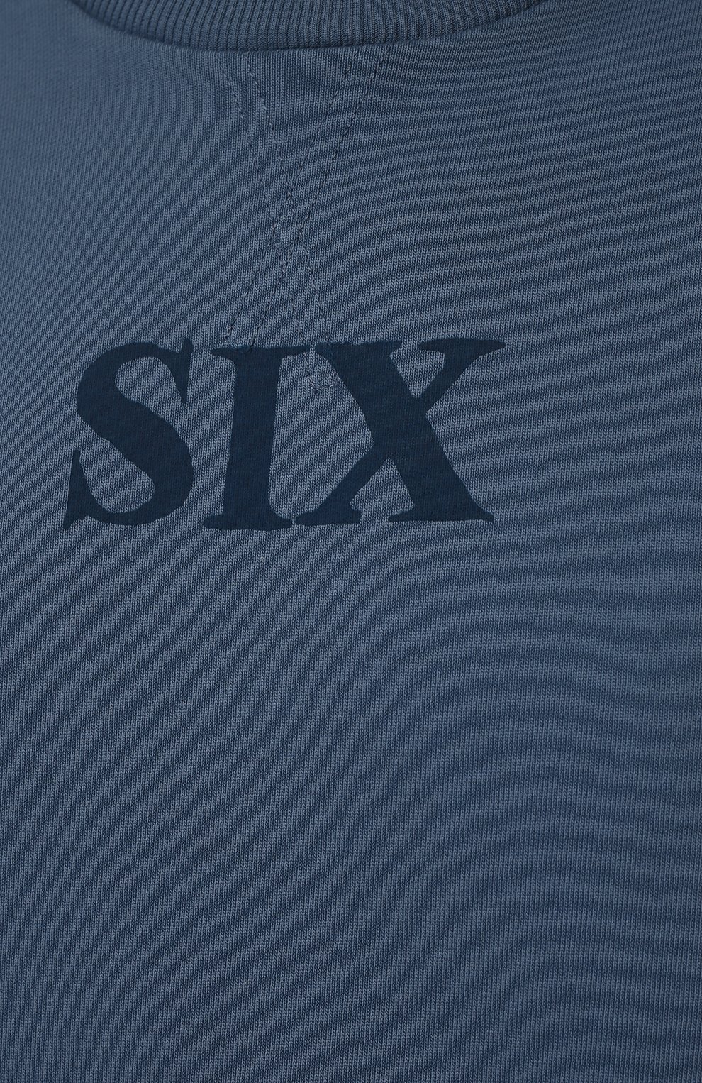 Хлопковый свитшот MM6 синего цвета по цене 48950 руб., арт. S62GU0078/S25564, фото 5 Хлопковый свитшот MM6, арт. S62GU0078/S25564, фото 5