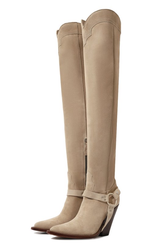 

Замшевые ботфорты Reynosa Belt Sonora Boots, Бежевый