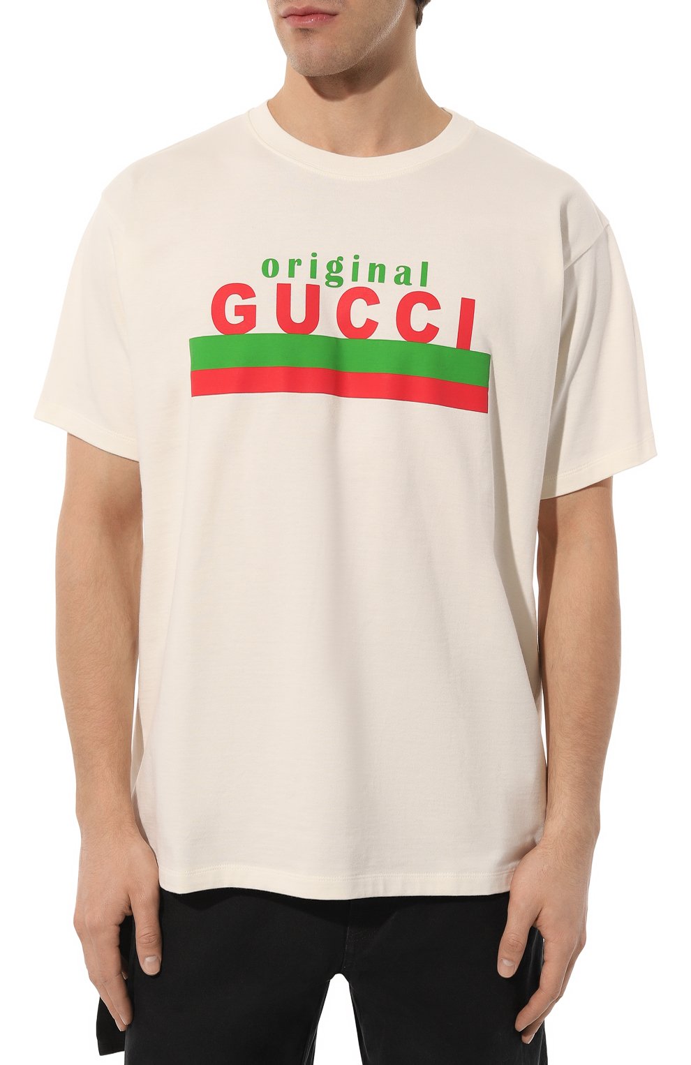 Хлопковая футболка GUCCI, арт. 616036 XJCOQ, фото 3